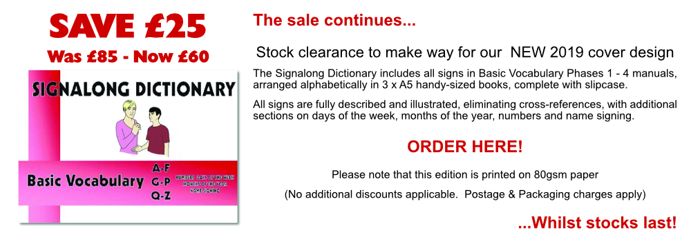 Signalong dictionary offer